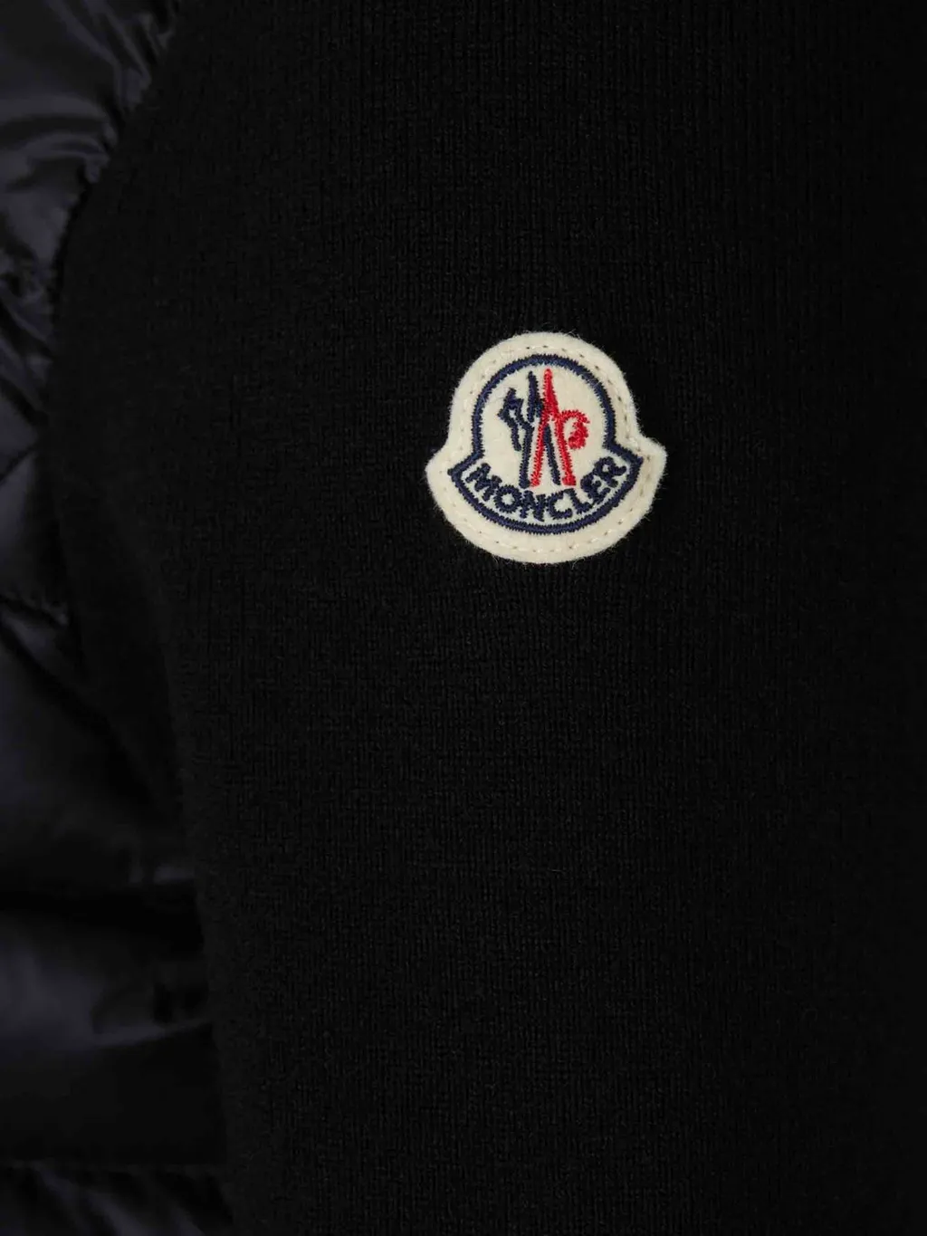 Moncler Logo Patch Zip-Up Panelled Cardigan