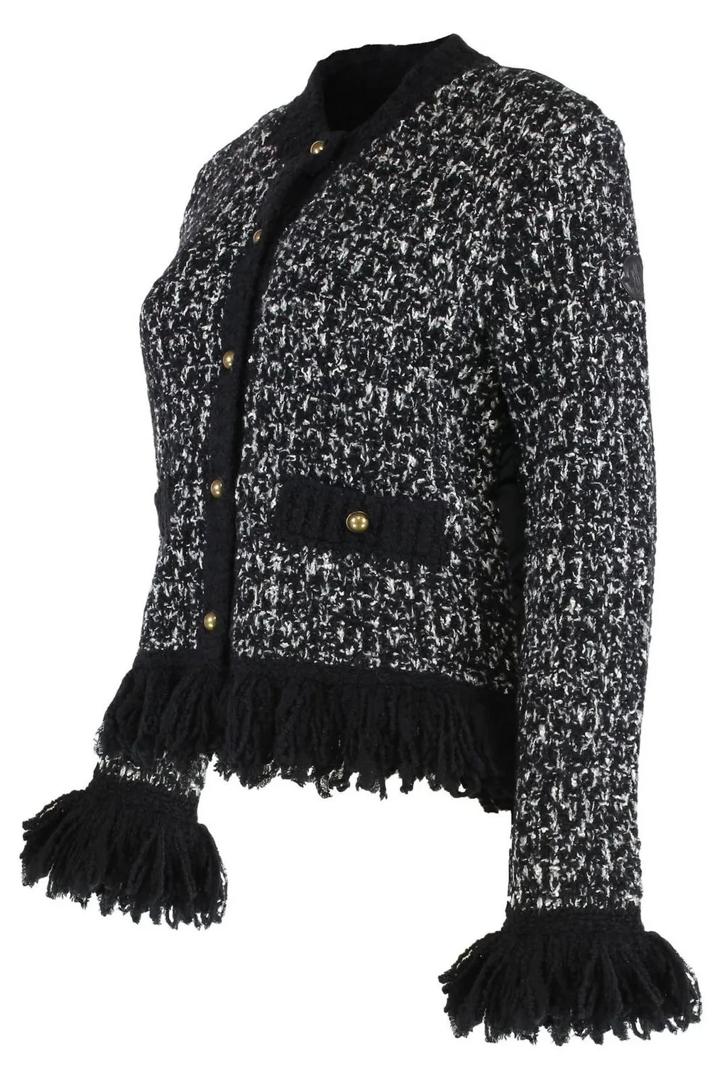Moncler Fringed Panelled Cardigan