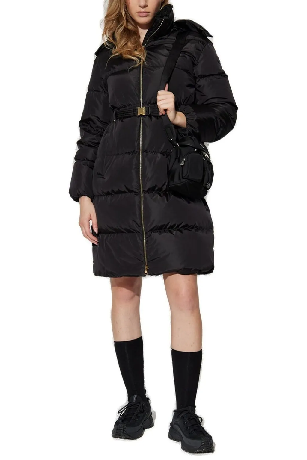 Moncler Briant Hooded Long Down Jacket