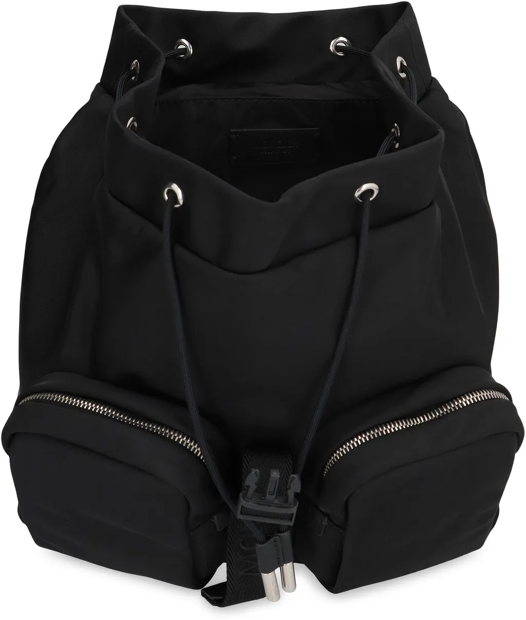 Moncler Logo Plaque Foldover Top Backpack