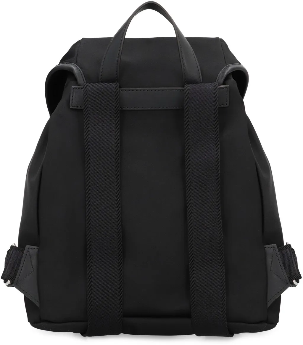 Moncler Logo Plaque Foldover Top Backpack