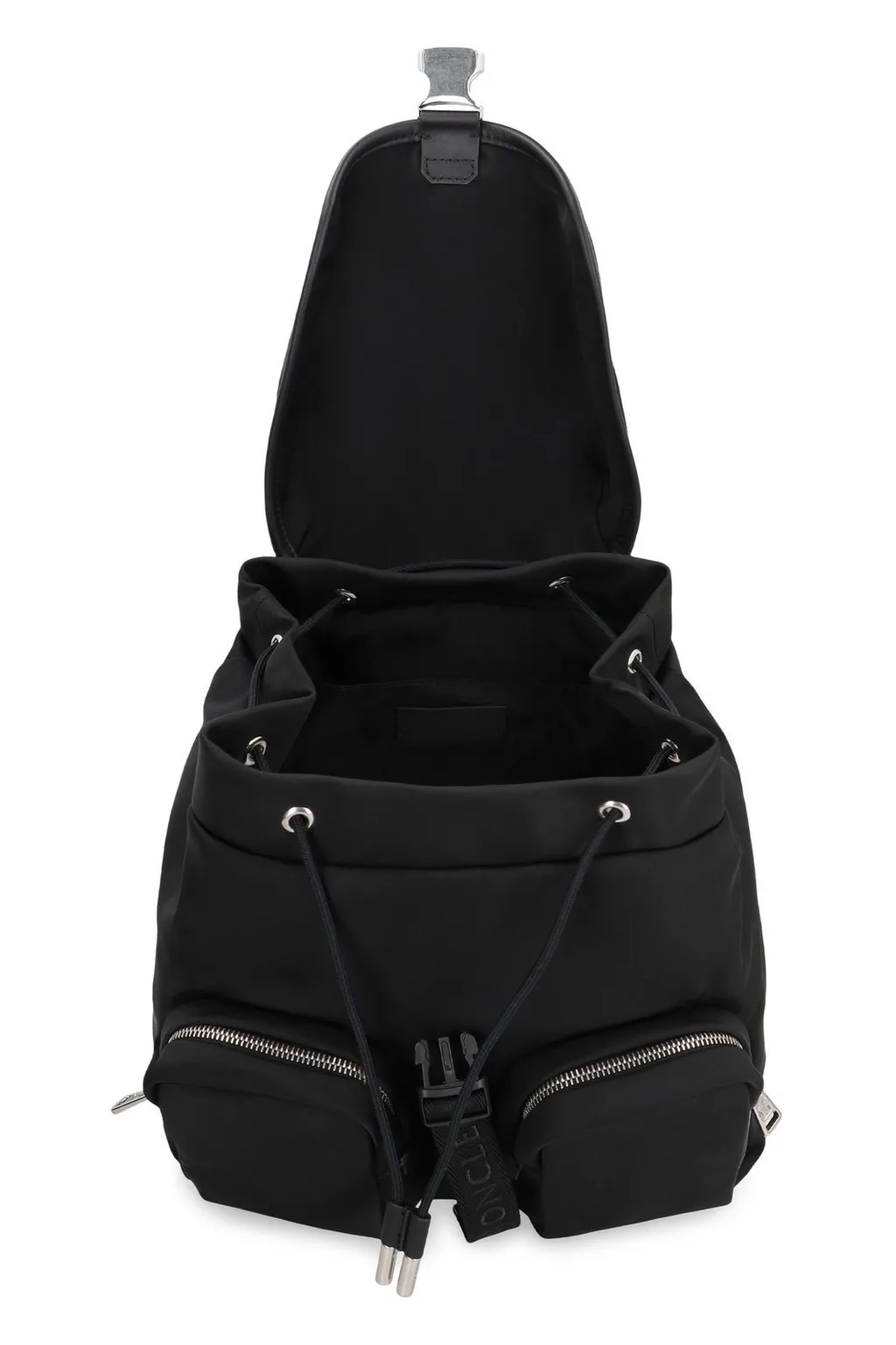 Moncler Logo Plaque Foldover Top Backpack