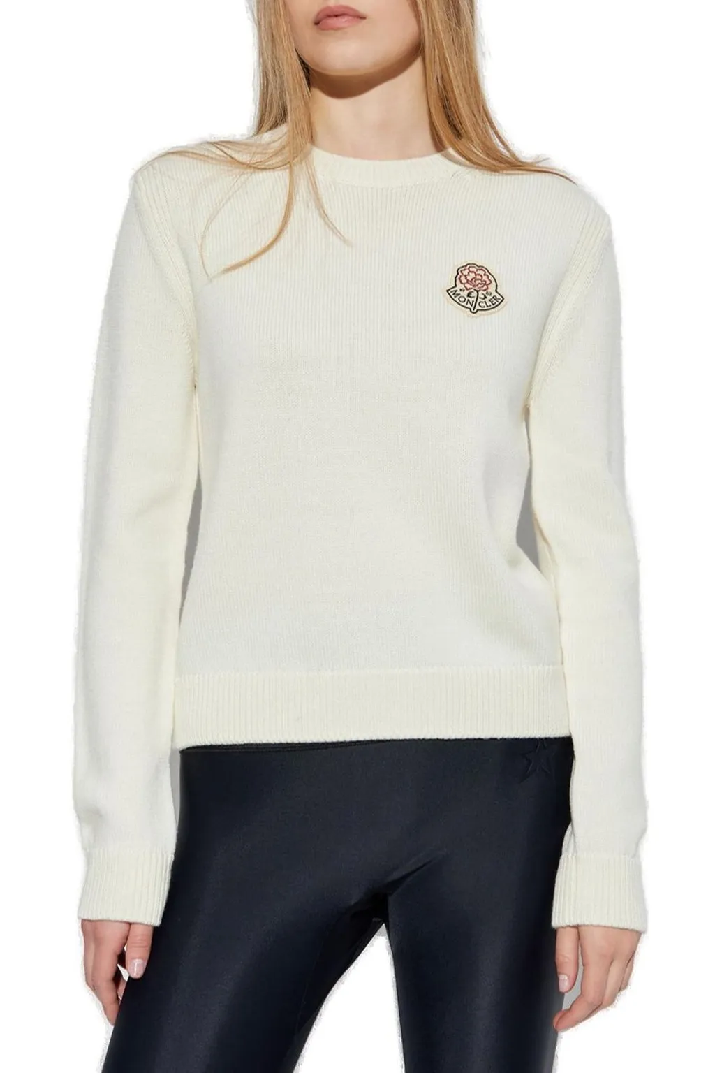 Moncler Logo Patch Crewneck Jumper