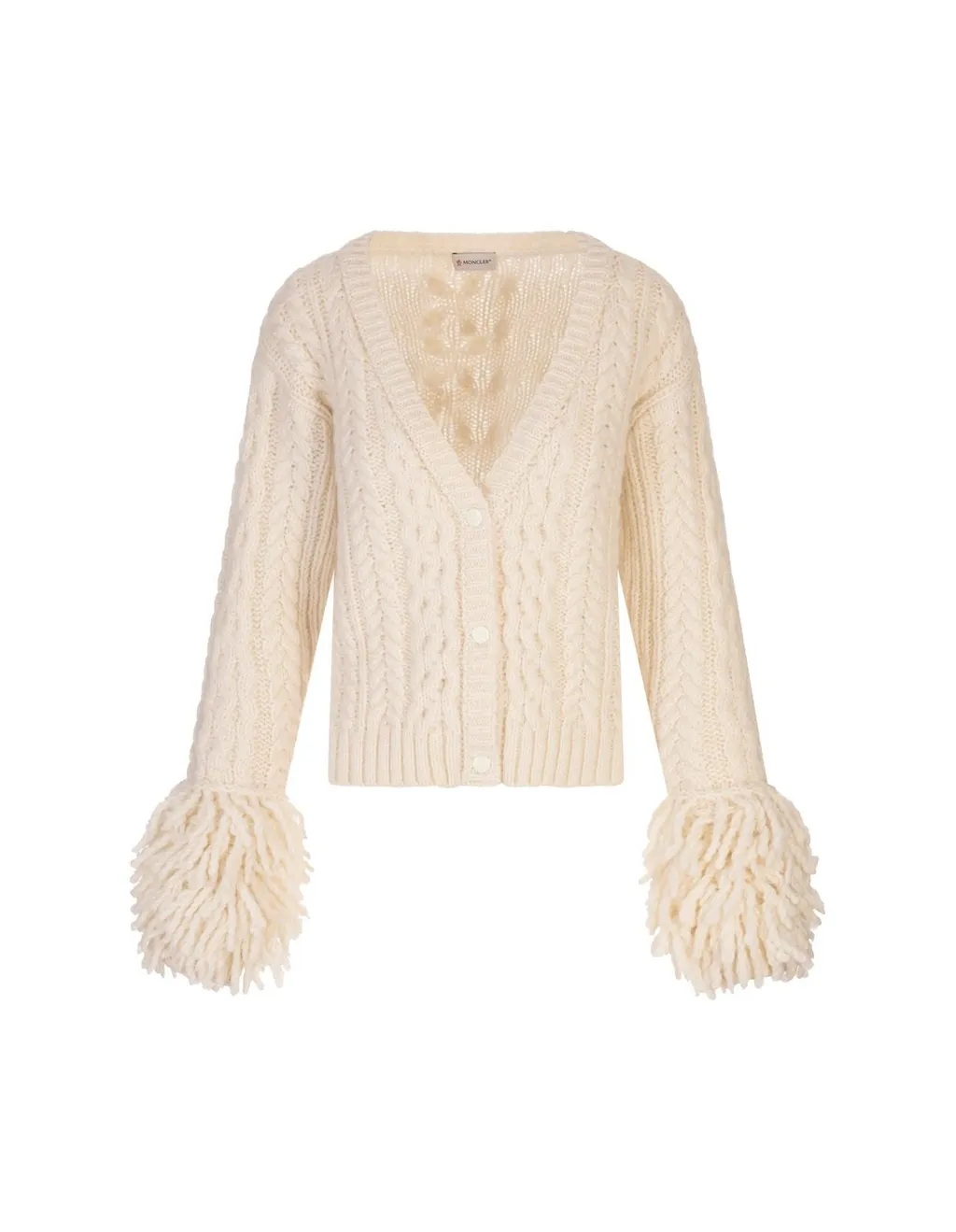 Moncler Logo Patch V-Neck Cardigan