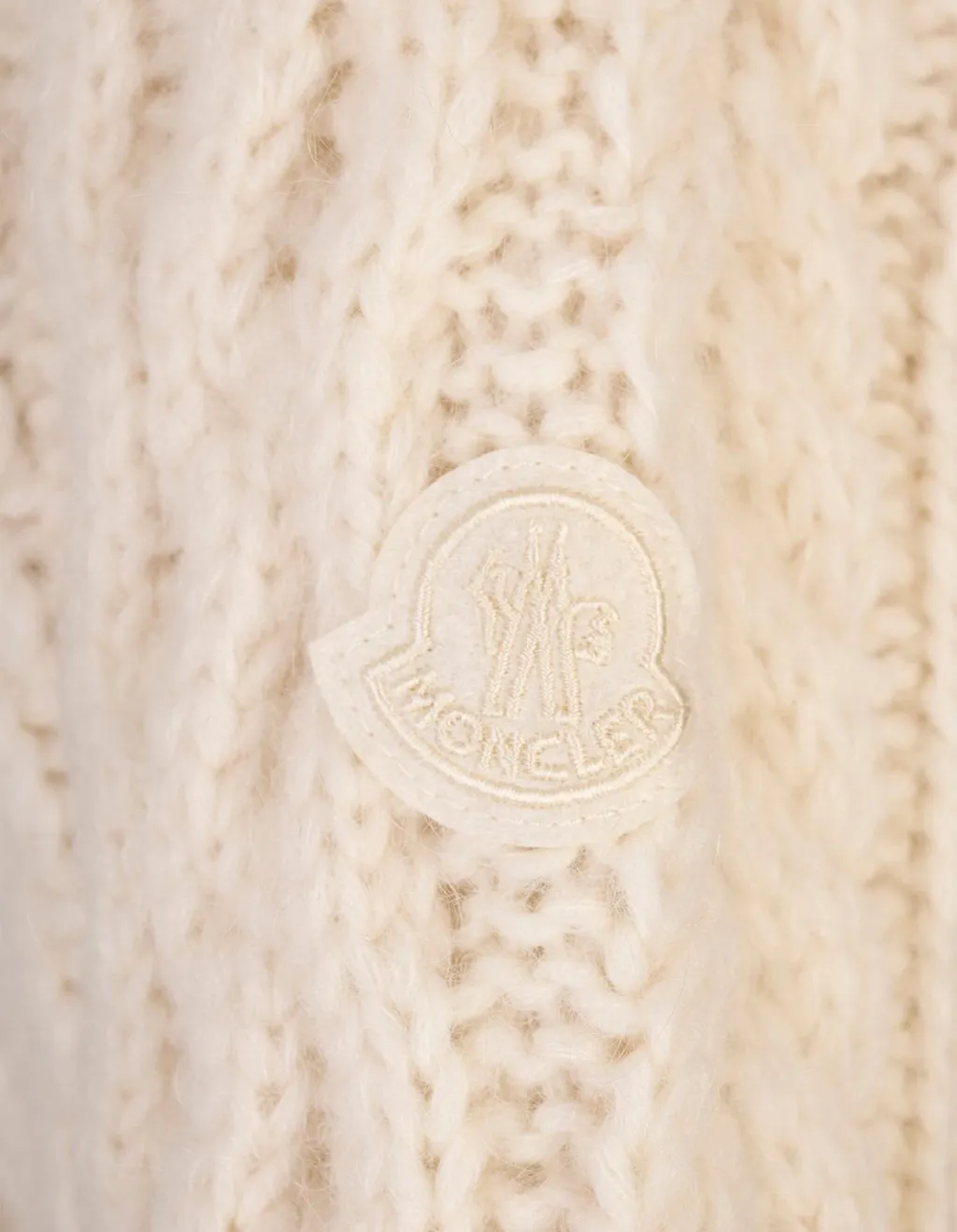 Moncler Logo Patch V-Neck Cardigan