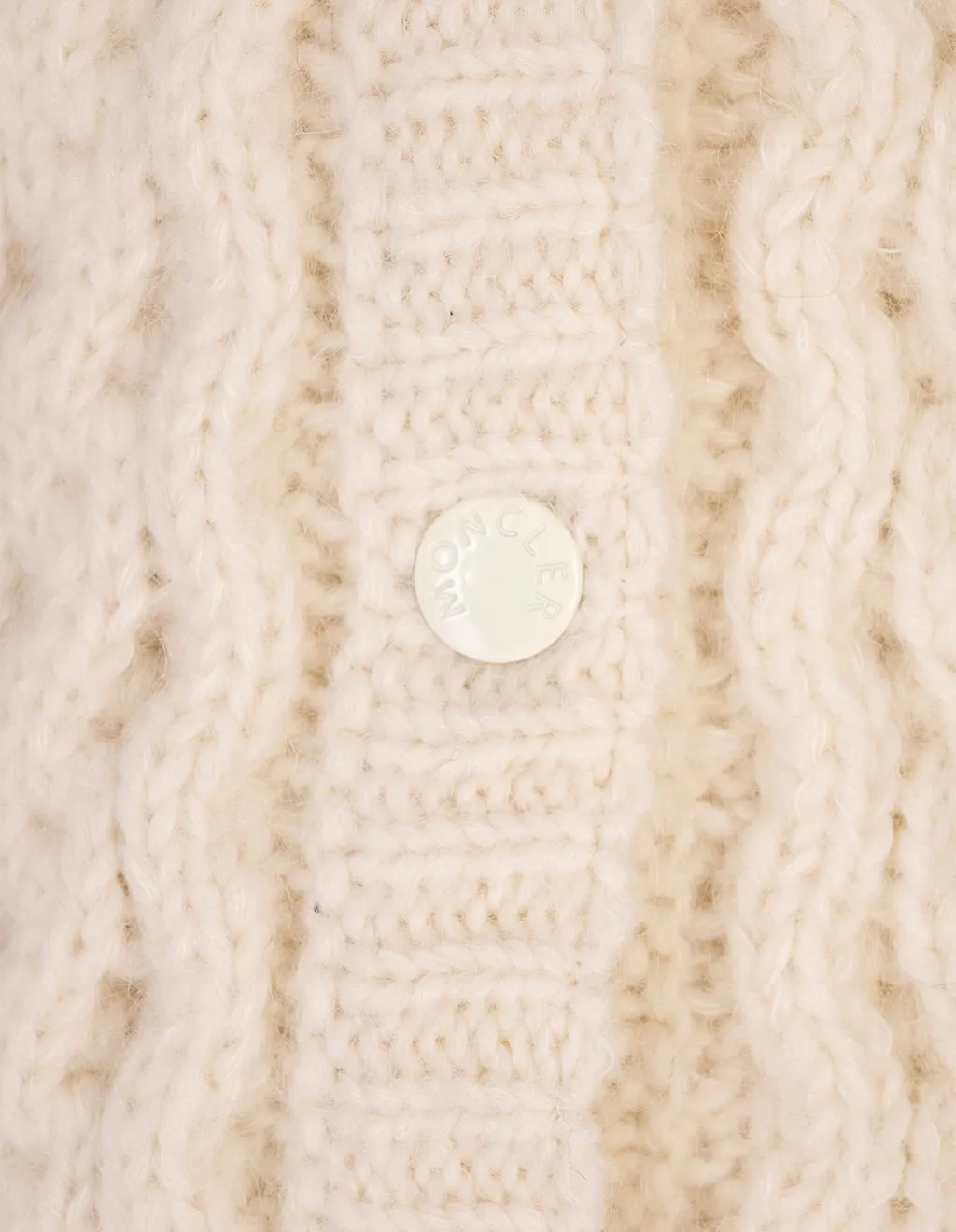 Moncler Logo Patch V-Neck Cardigan