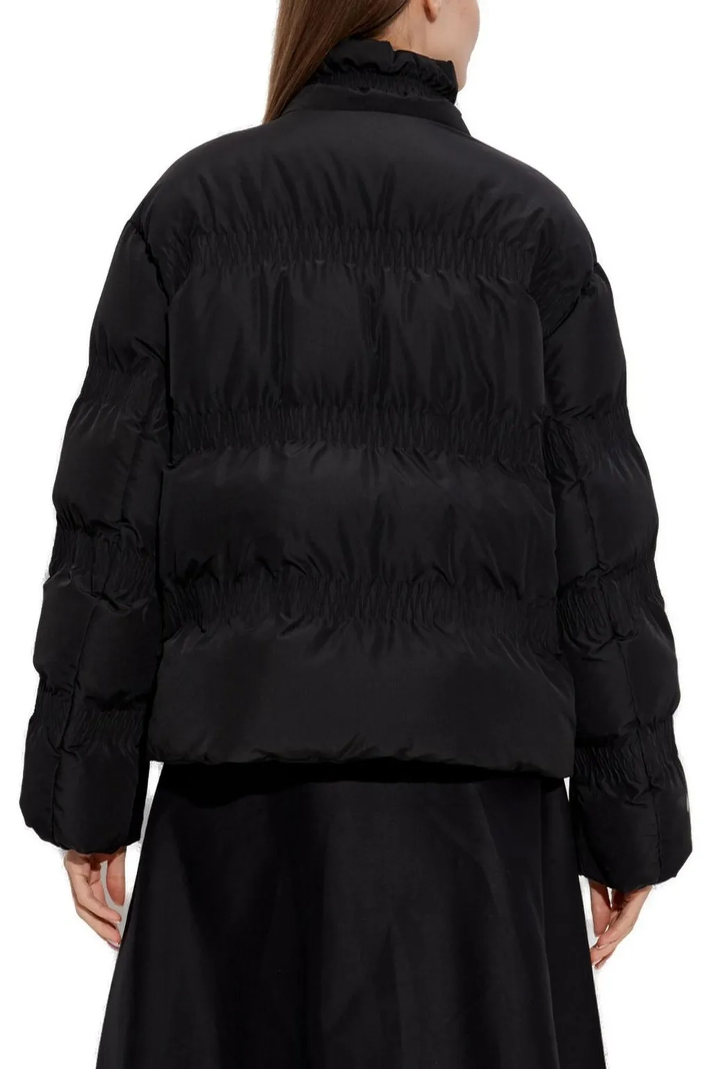 Moncler Ravignan Gather-Quilted Short Down Jacket