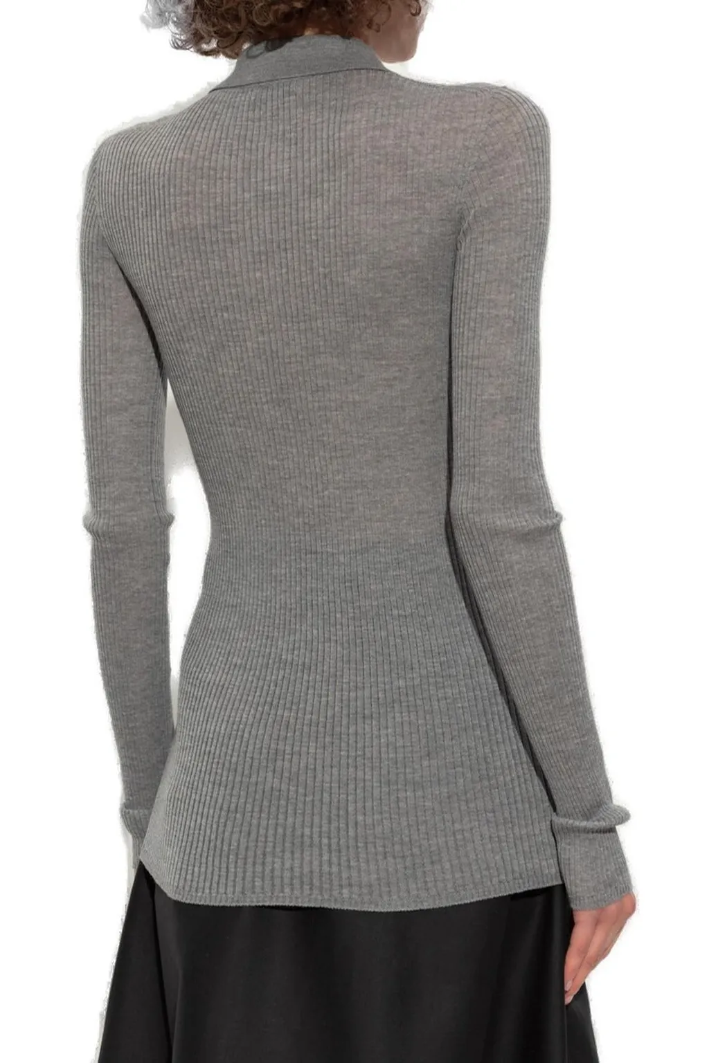 Moncler Button Detailed Long-Sleeved Polo Shirt