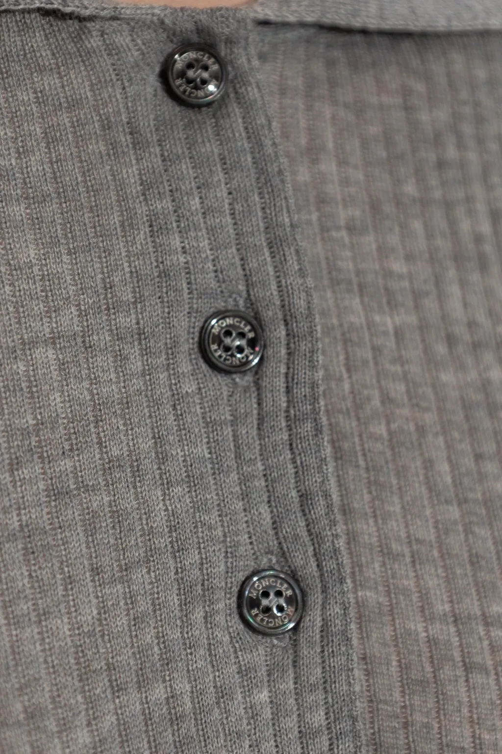 Moncler Button Detailed Long-Sleeved Polo Shirt