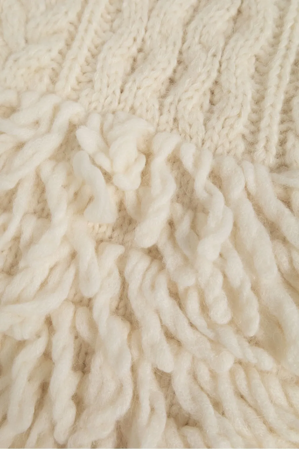 Moncler Tricot Fringed Knit Scarf