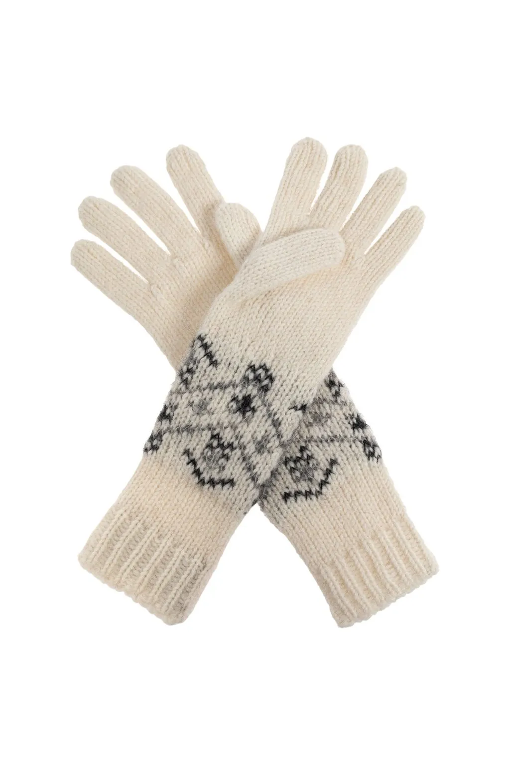 Moncler Crystal-Embroidered Knit Gloves