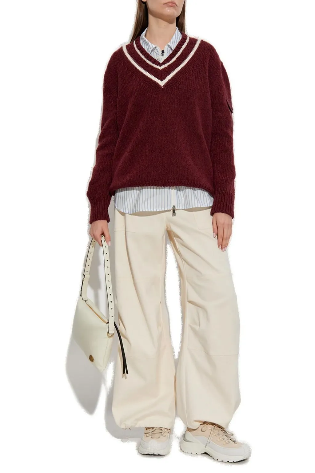 Moncler V-Neck Knitted Jumper