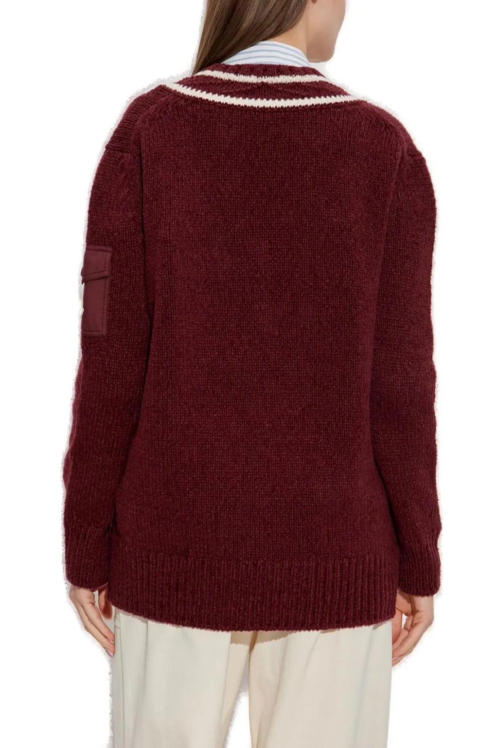 Moncler V-Neck Knitted Jumper
