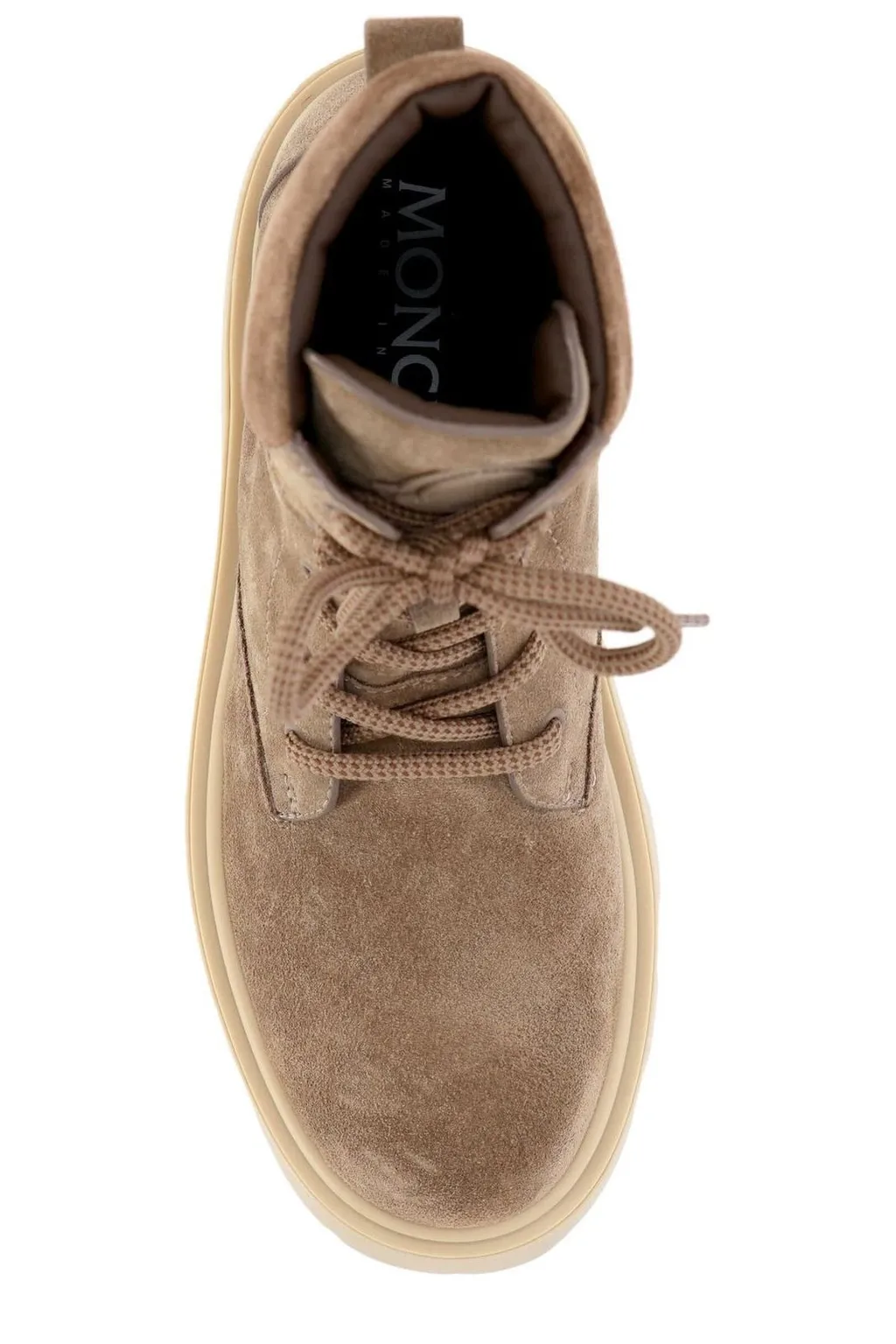 Moncler Logo Patch Lace-Up Boots