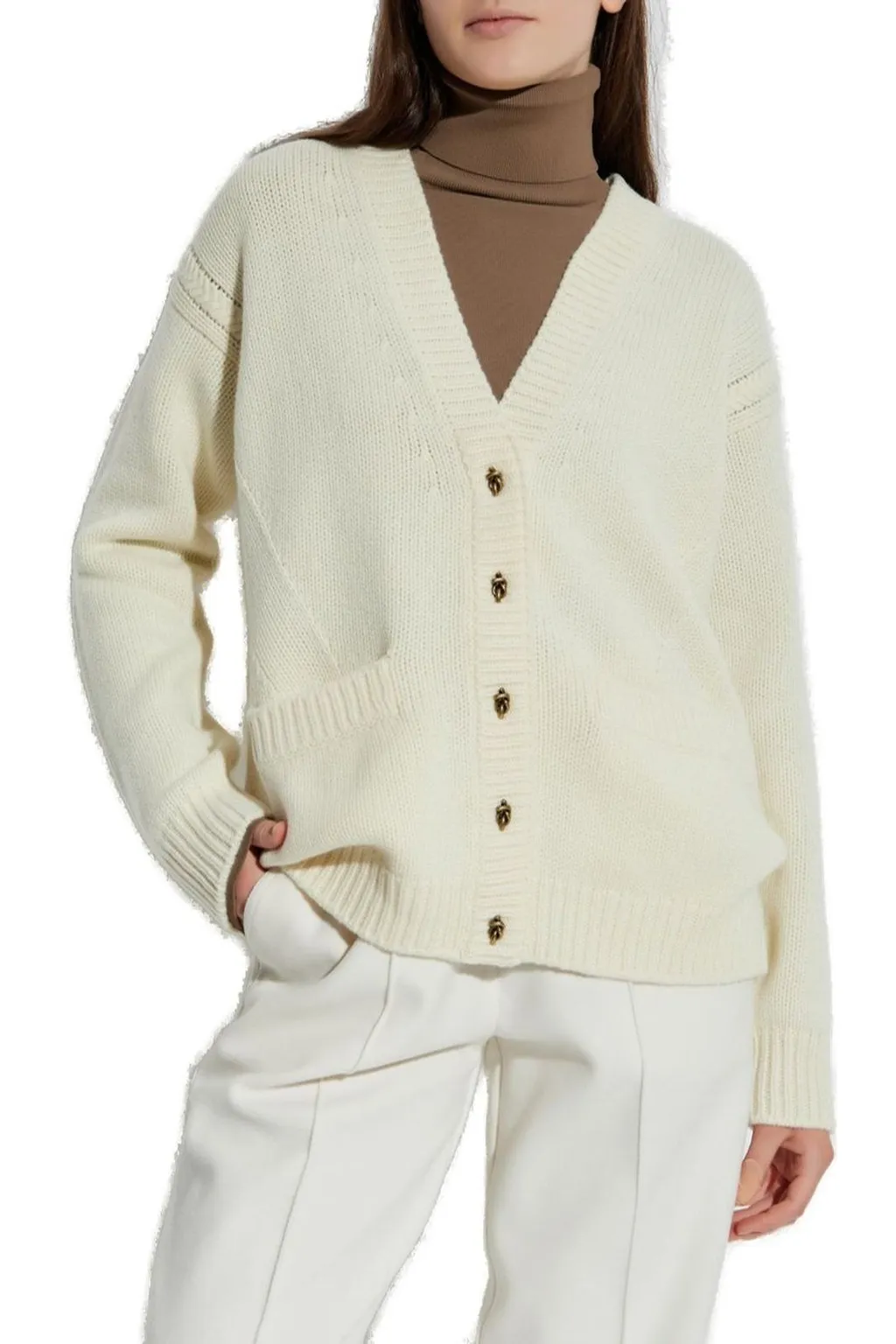 Moncler V-Neck Button-Up Cardigan