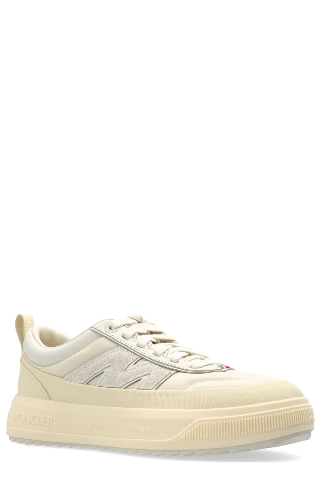 Moncler Round-Toe Lace-Up Sneakers