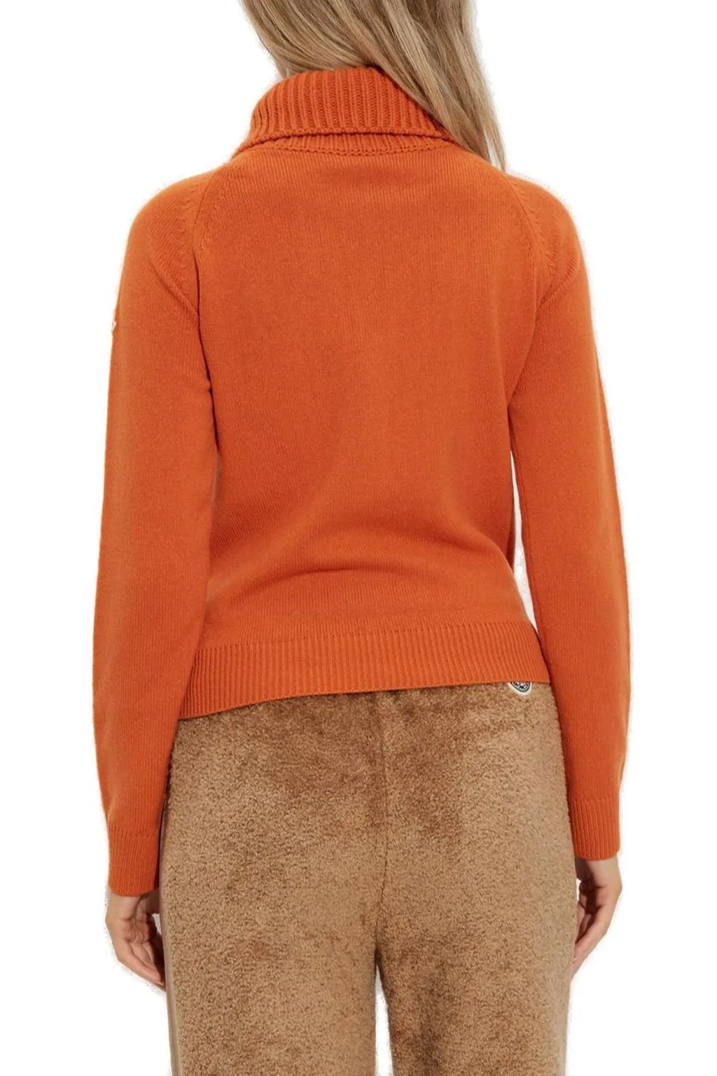 Moncler Logo Patch High Collar Jumper