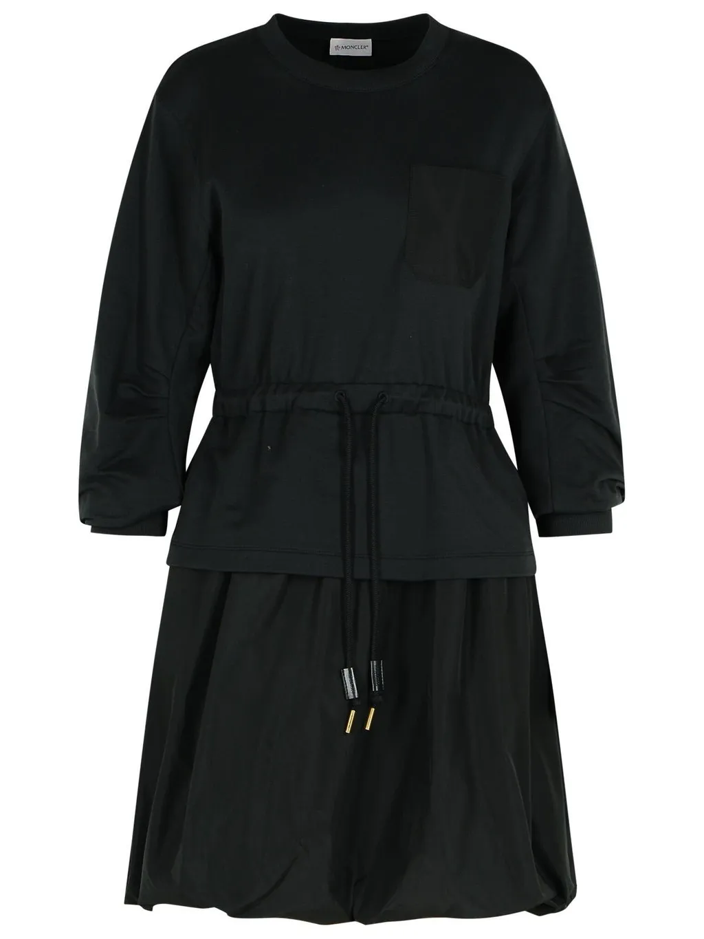 Moncler Layered Drawstring Waist Dress