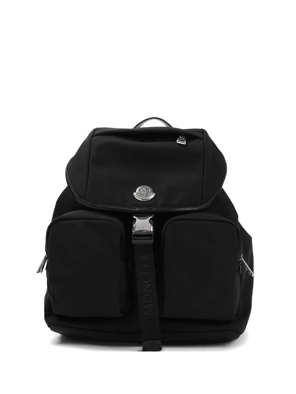 Moncler Logo Patch Buckle Detailed Backpack