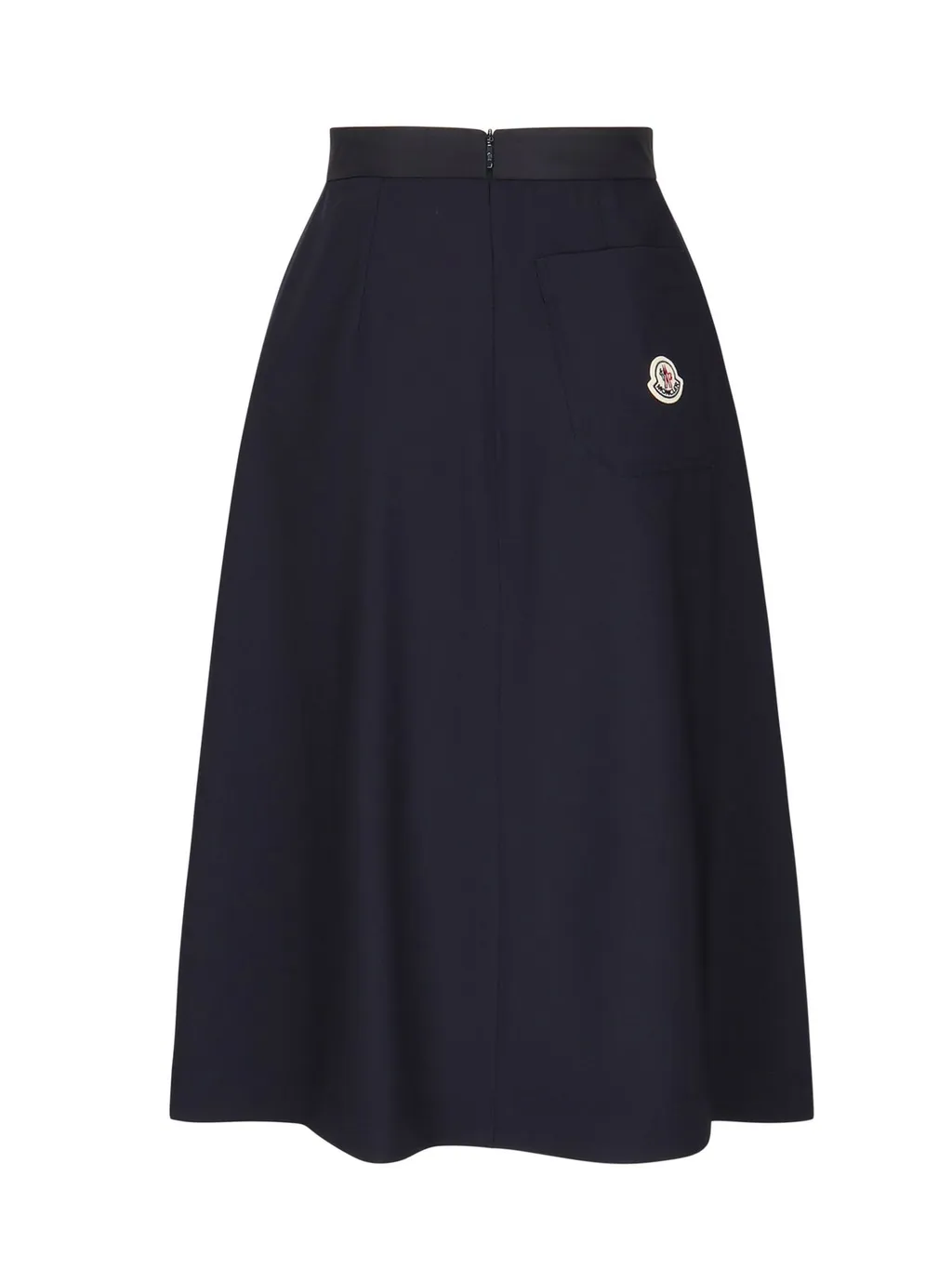 Moncler Logo Patch Pleated Midi Skirt