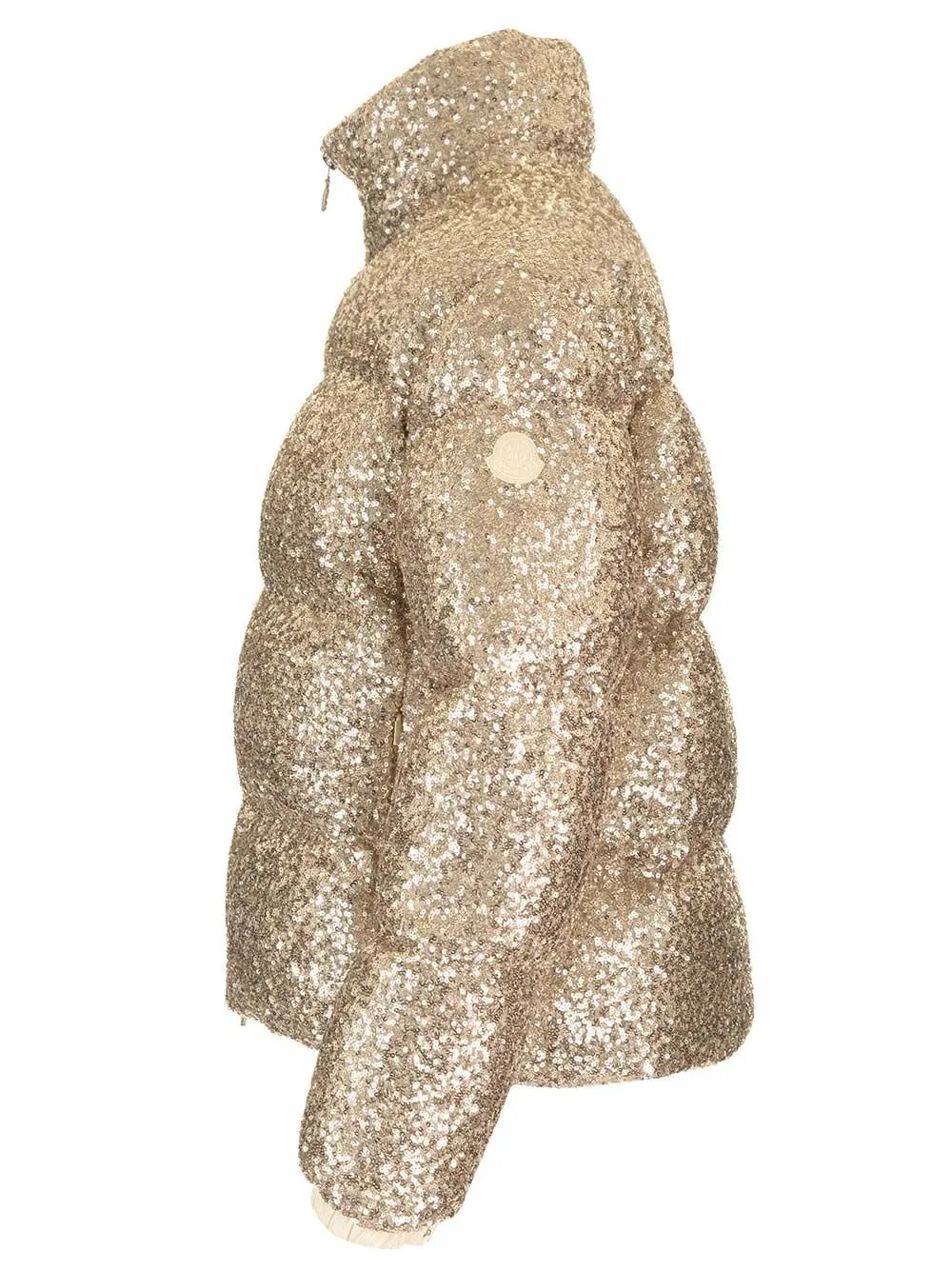 Moncler Anternes Sequin-Embroidered Short Down Jacket