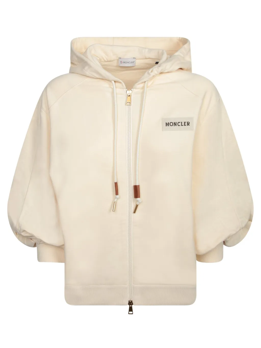Moncler Logo Patch Zip-Up Hoodie
