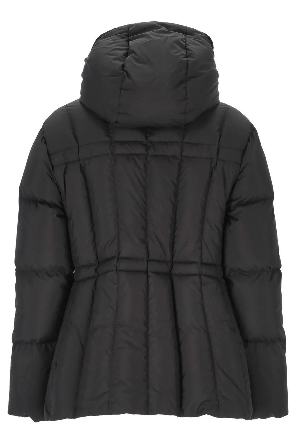 Moncler Estom Vertical-Quilted Hooded Short Down Jacket