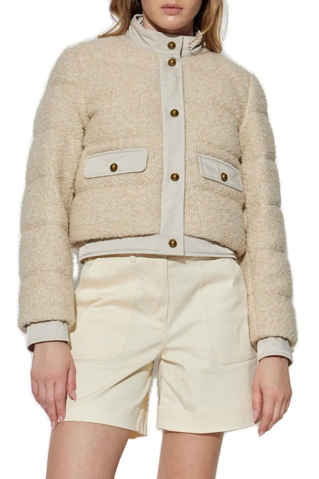Moncler Blandy Bouclé Short Down Jacket