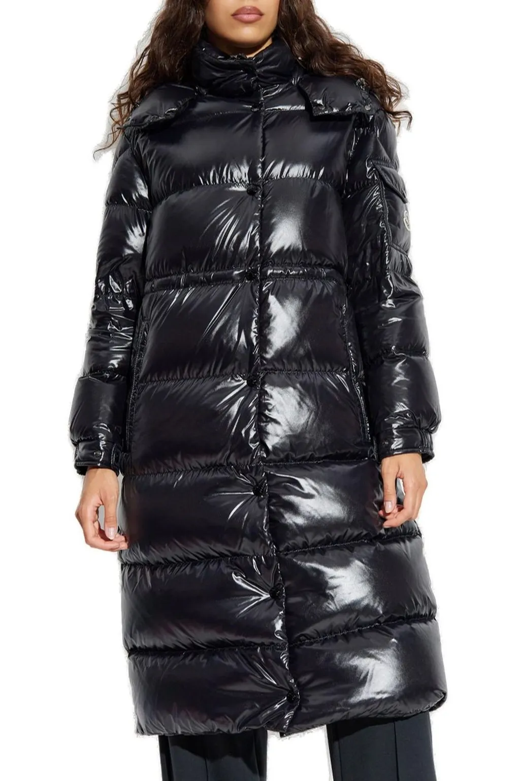 Moncler Hooded Long Down Jacket