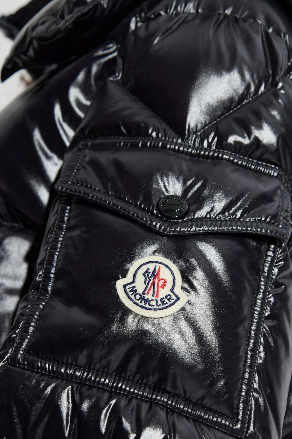 Moncler Hooded Long Down Jacket