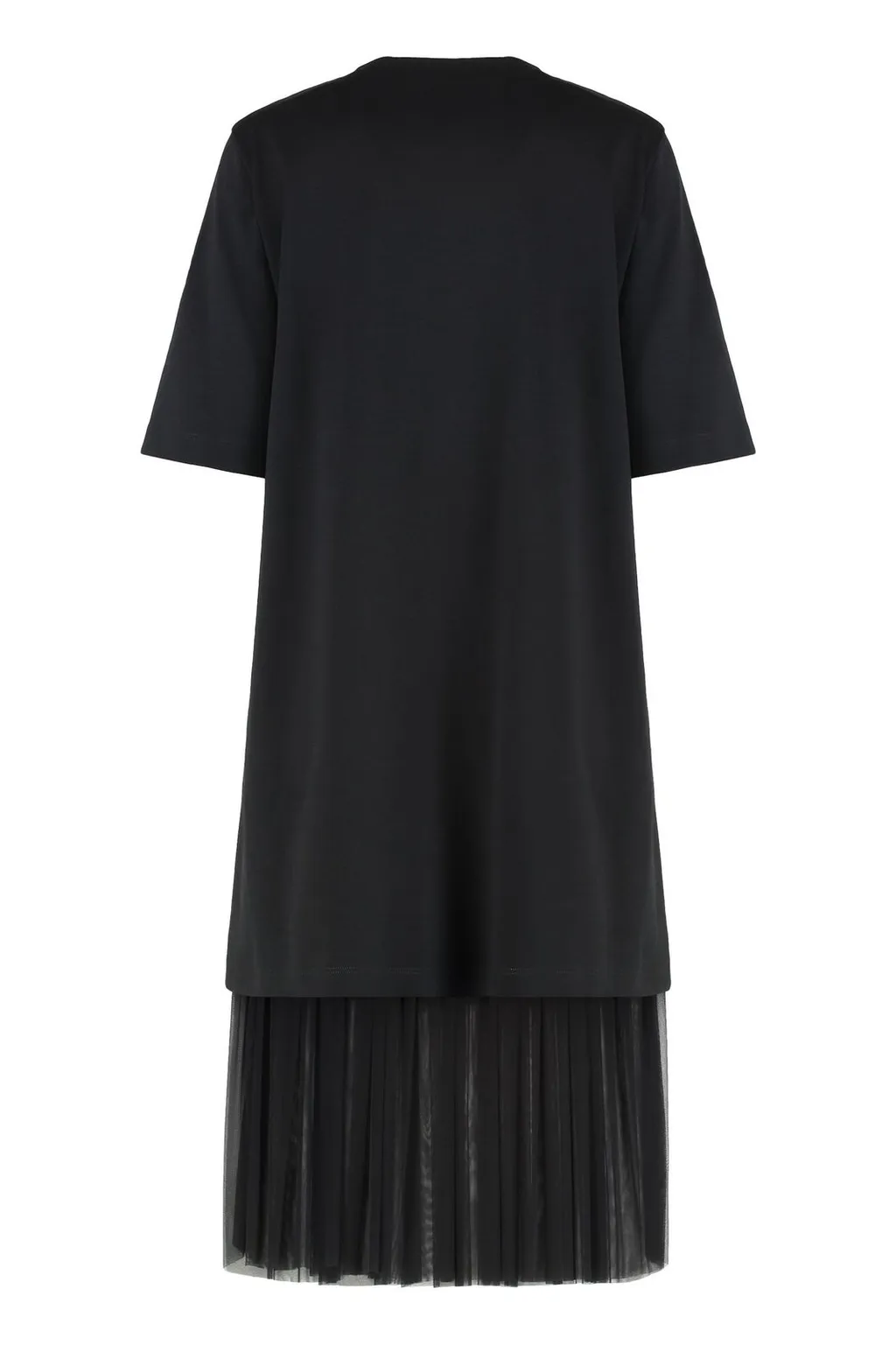 Moncler Layered Short Sleeved Midi Dress