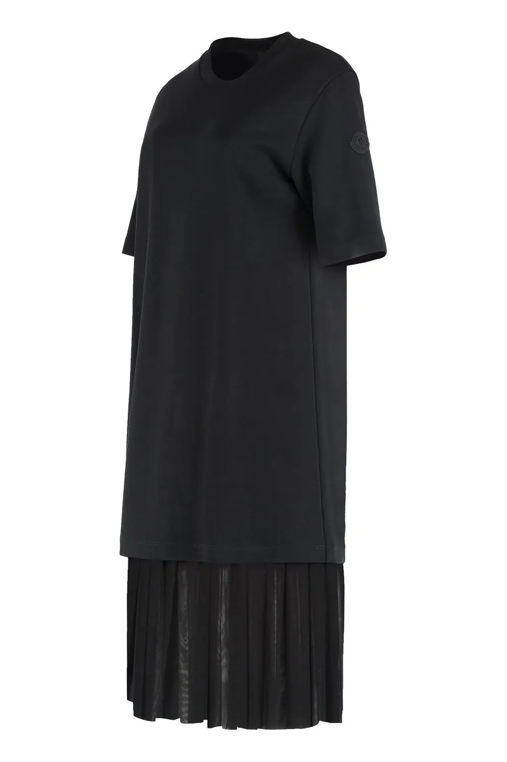 Moncler Layered Short Sleeved Midi Dress