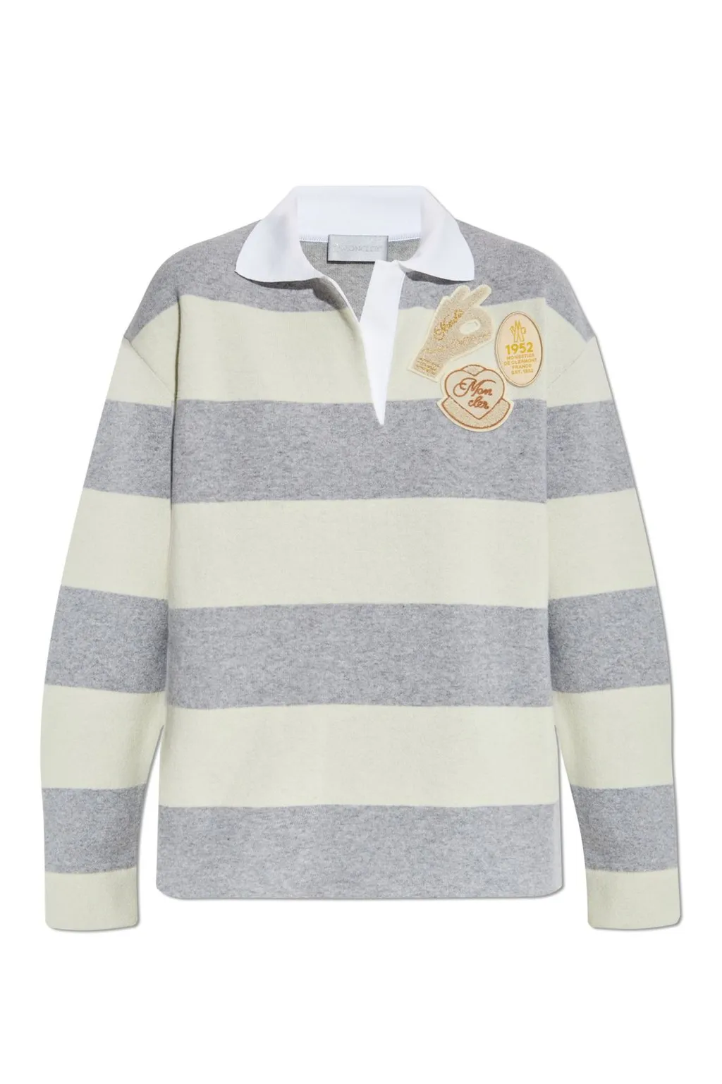 Moncler Striped Knitted Polo Shirt
