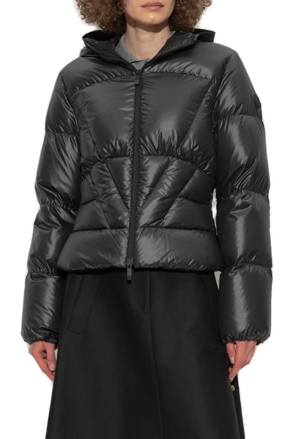 Moncler Wineck Hooded Quilted Short Down Jacket