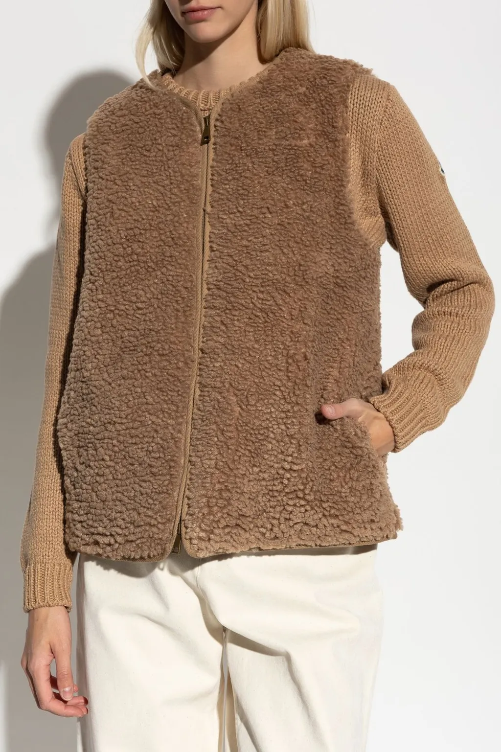 Moncler Quintin 3-In-1 Shearling-Trimmed Short Quilted Jacket