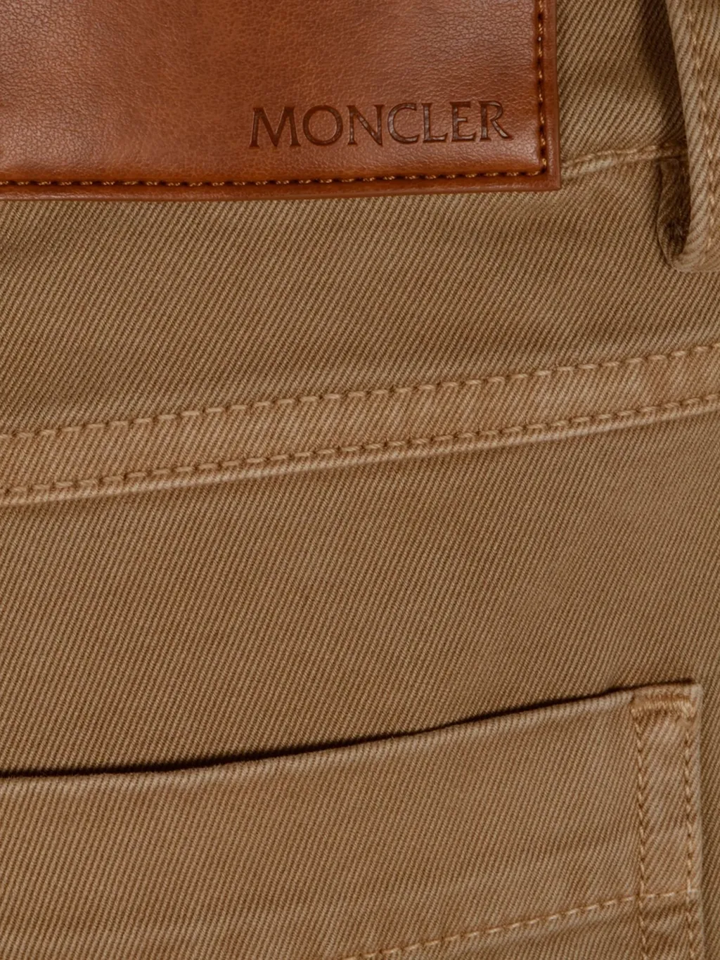 Moncler Logo Patch Straight Leg Pants