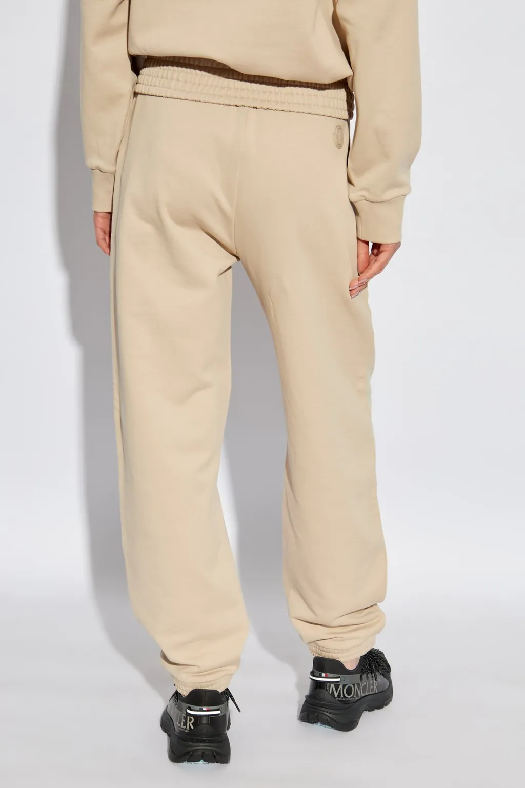 Moncler Logo Embroidered Elastic Waist Pants