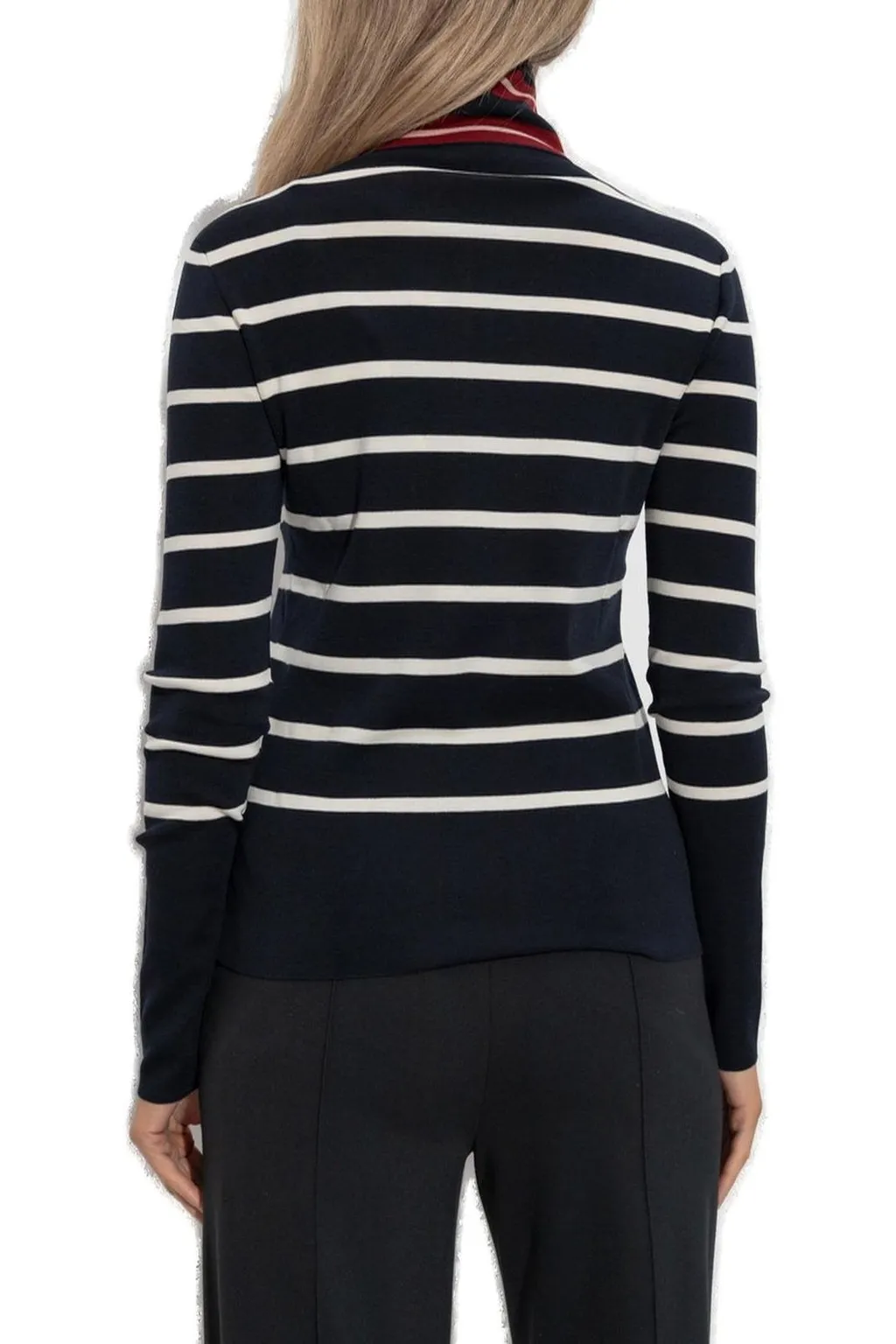 Moncler Striped Polo Neck Jumper