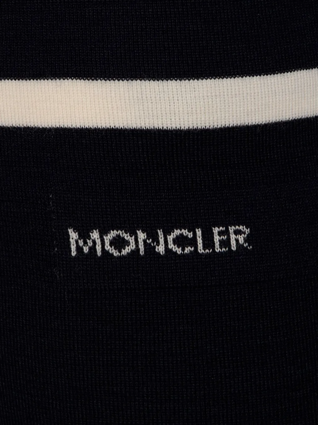 Moncler Striped Polo Neck Jumper