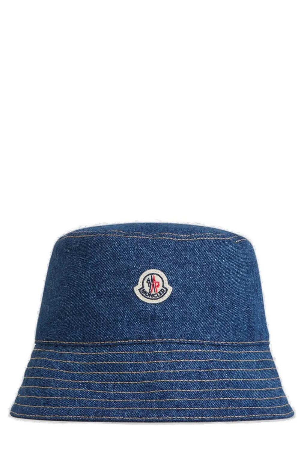 Moncler Logo Patch Denim Fisherman Hat