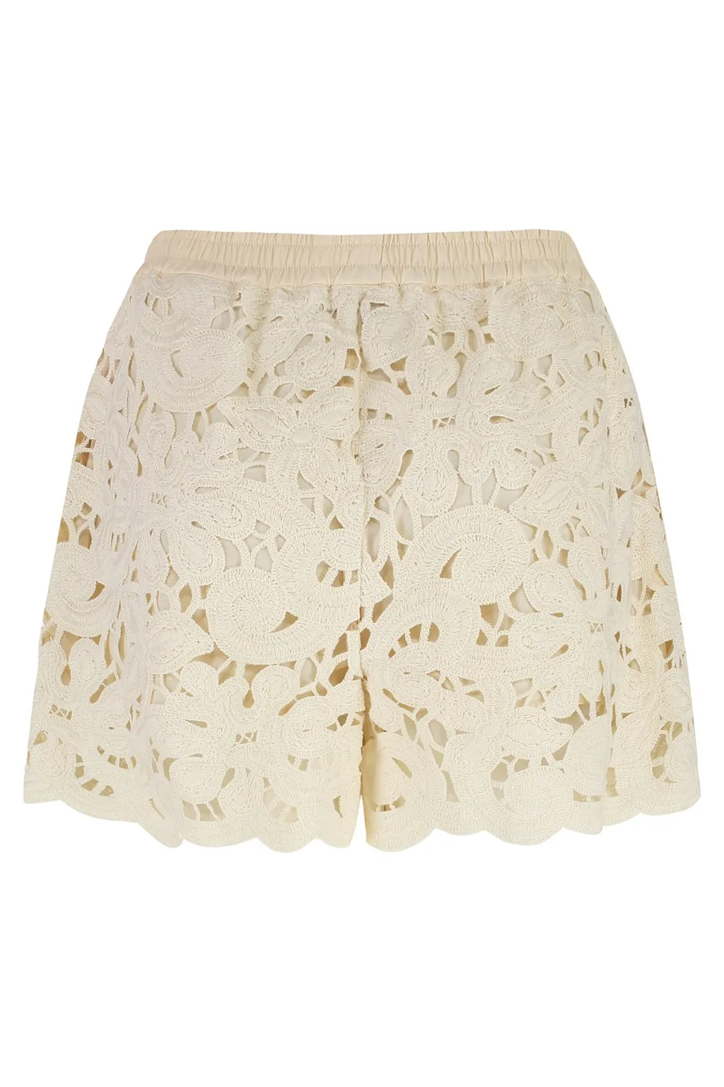 Moncler Floral Cut-Out Elastic Waist Shorts