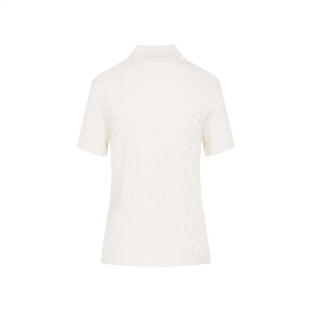 Moncler Embellished Logo Patch Polo Top