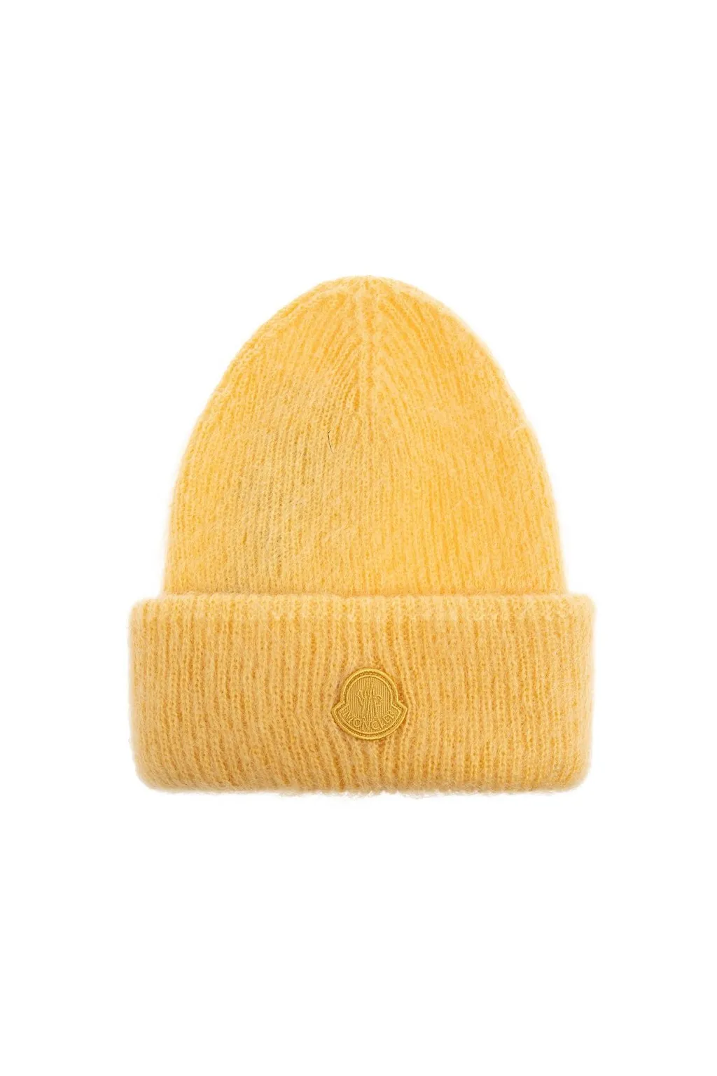 Moncler Logo Patch Ribbed Beanie