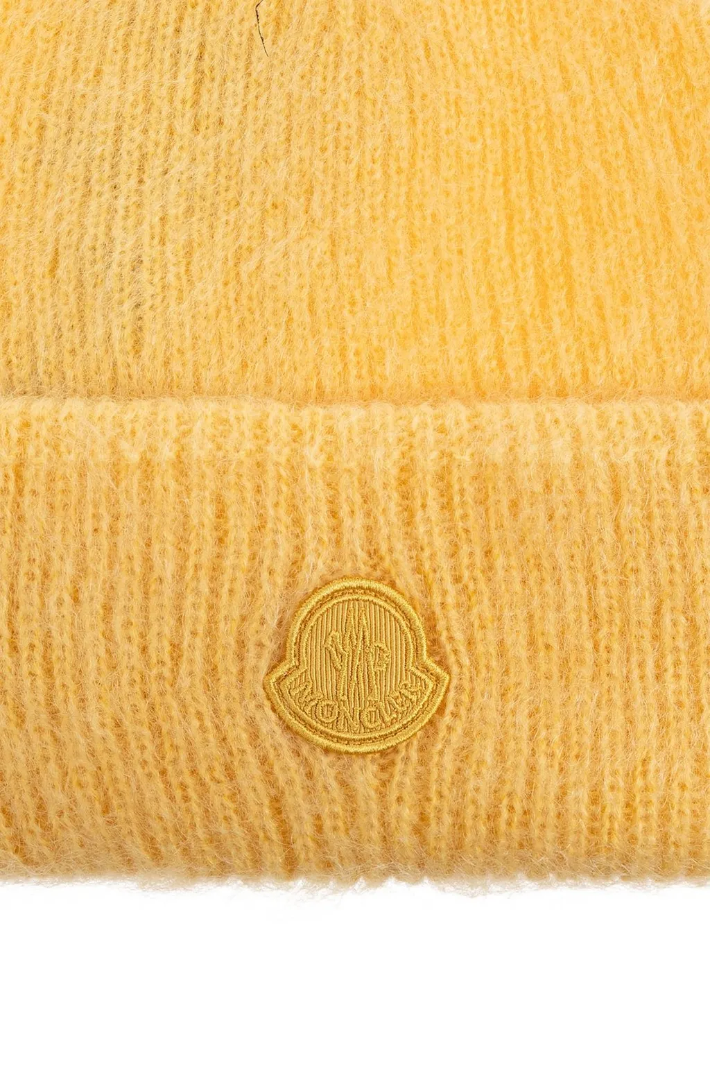 Moncler Logo Patch Ribbed Beanie