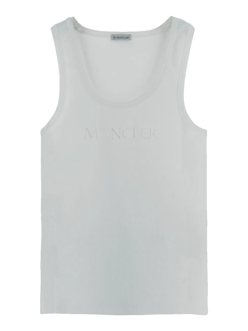 Moncler Logo Embroidered Ribbed Tank Top