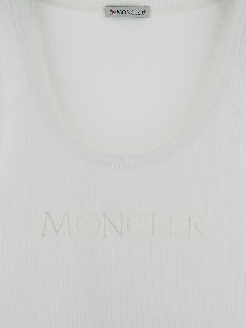 Moncler Logo Embroidered Ribbed Tank Top
