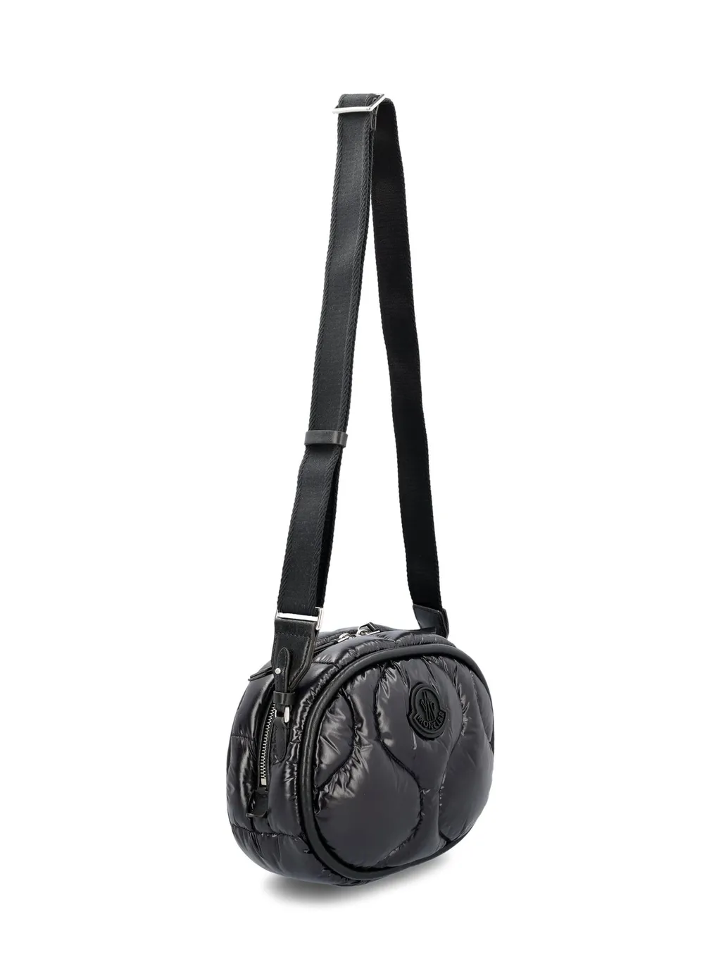 Moncler Logo Patch Zip-Up Shoulder Bag
