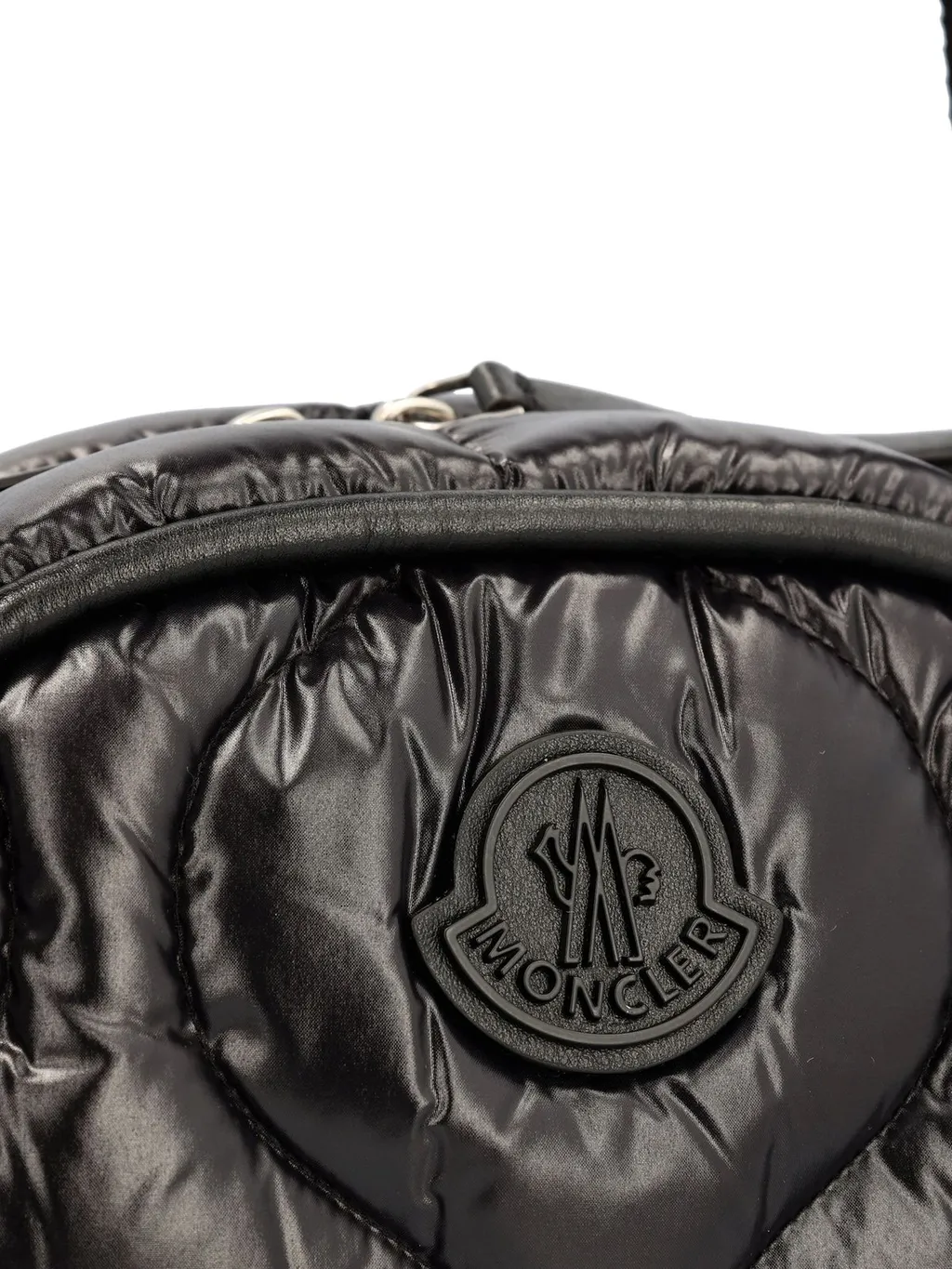 Moncler Logo Patch Zip-Up Shoulder Bag