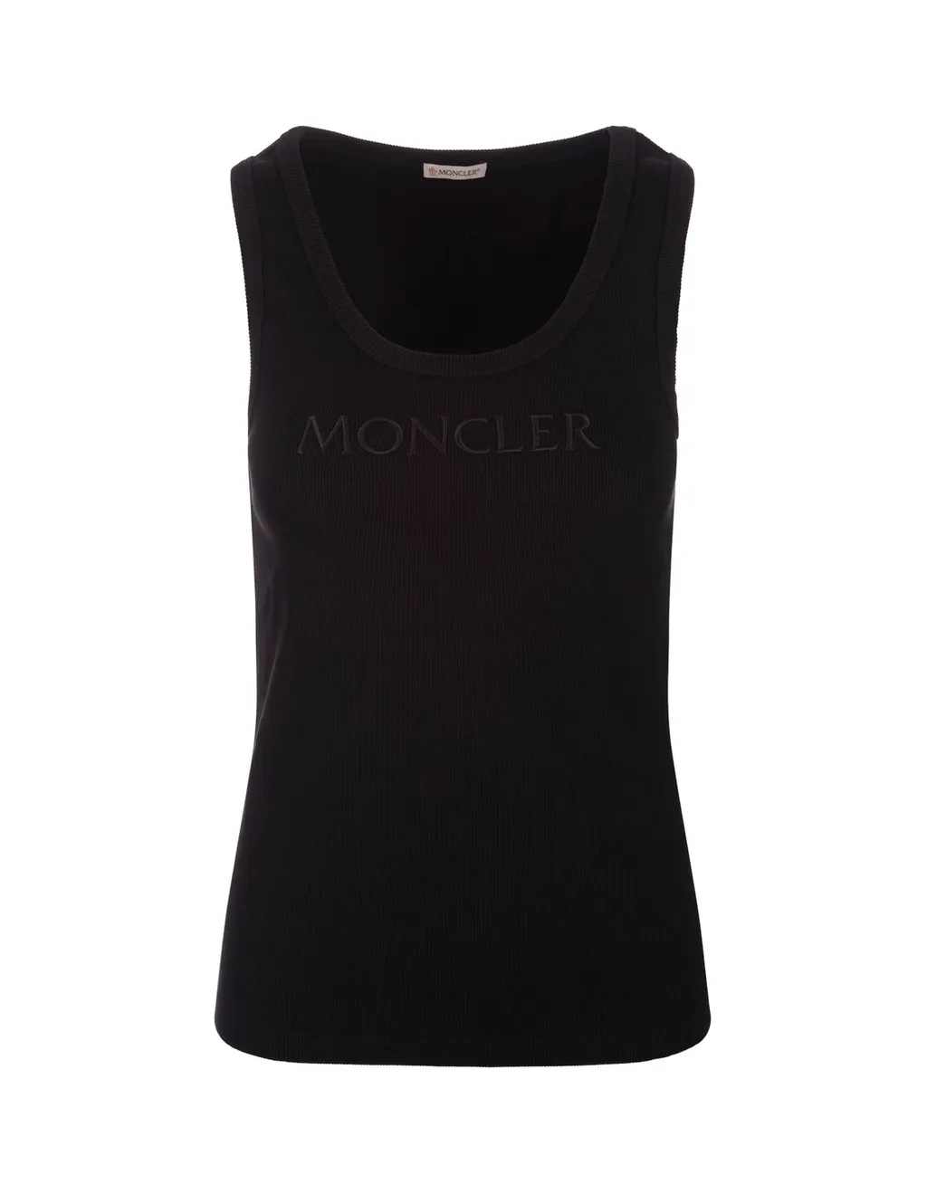 Moncler Logo Embroidered Ribbed Tank Top