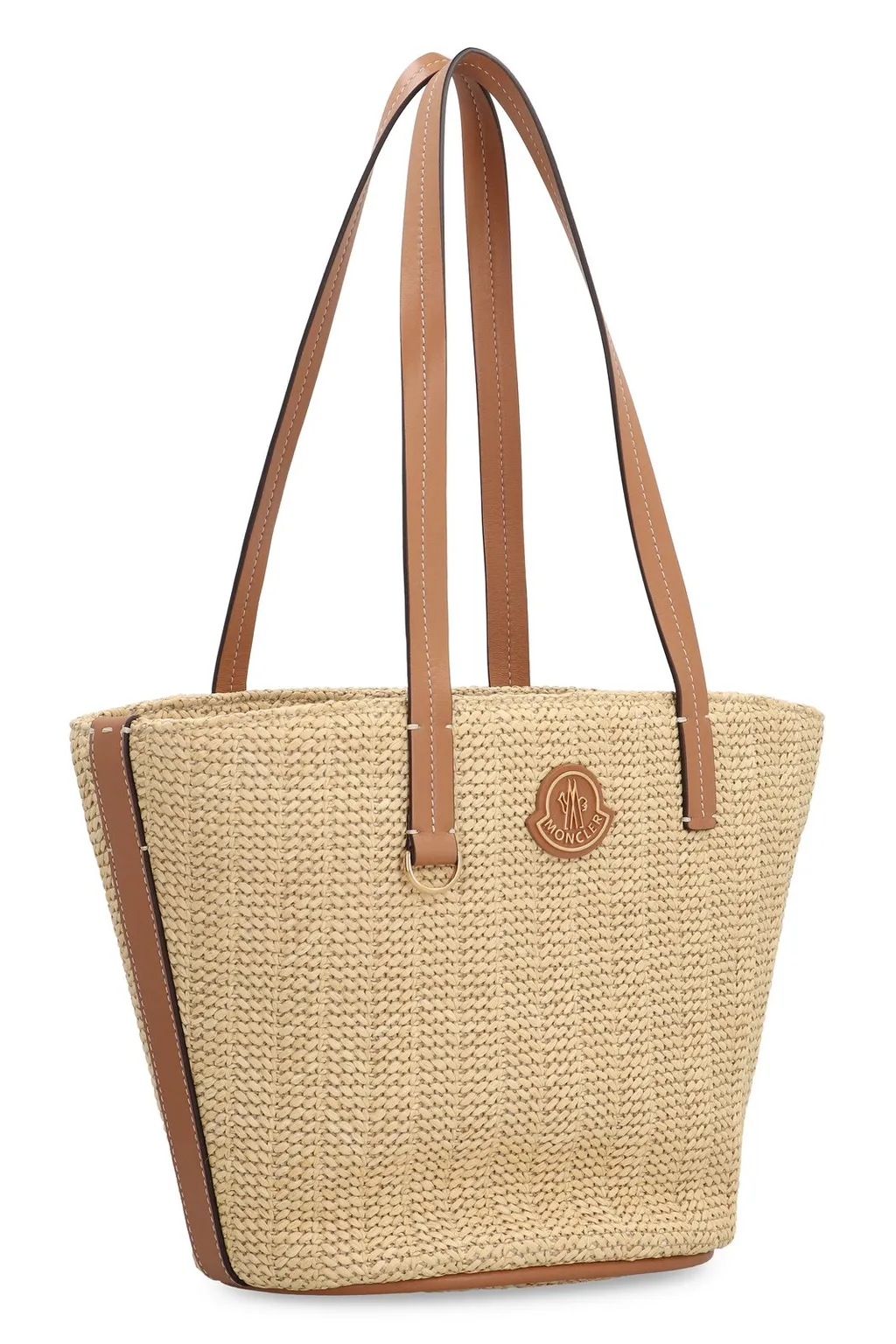 Moncler Logo Patch Woven Tote Bag